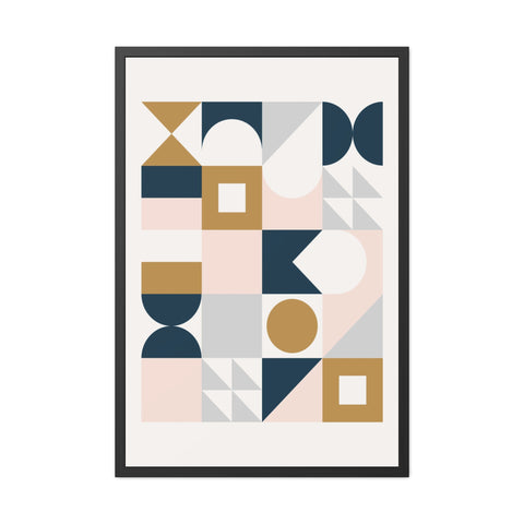 Crown 2 - Geometric Framed Poster Art for Modern Decor | Abstract Wall Art | Stylish Home Accent