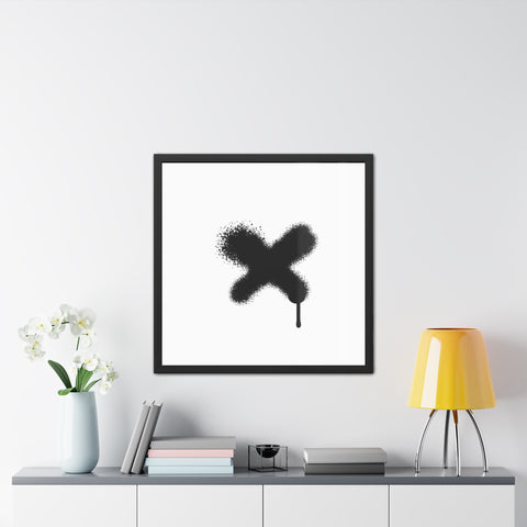 Graffiti 2 - Minimalist Black X Framed Poster – Modern Wall Art for Home Décor