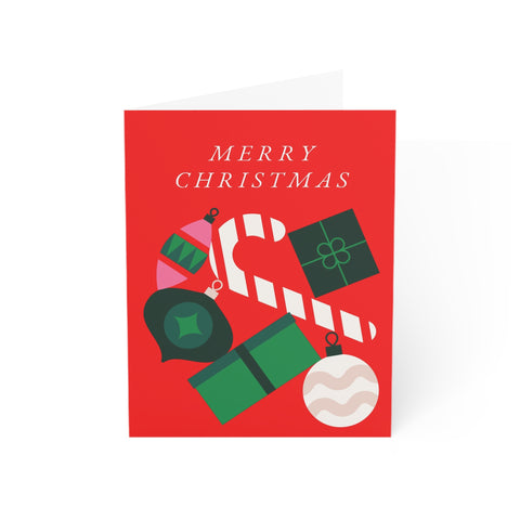 Merry Christmas Greeting Card — Christmas / Holiday Greeting Card - Illustrated, Modern