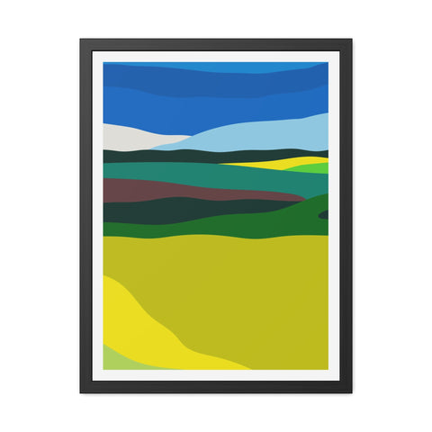 Scapes 4 - Abstract Landscape Framed Poster - Vibrant Nature Art for Home Decor