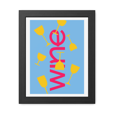 Sonoma 3 - Wine Themed Framed Poster - Fun Wall Art for Home Bar & Celebration Decor