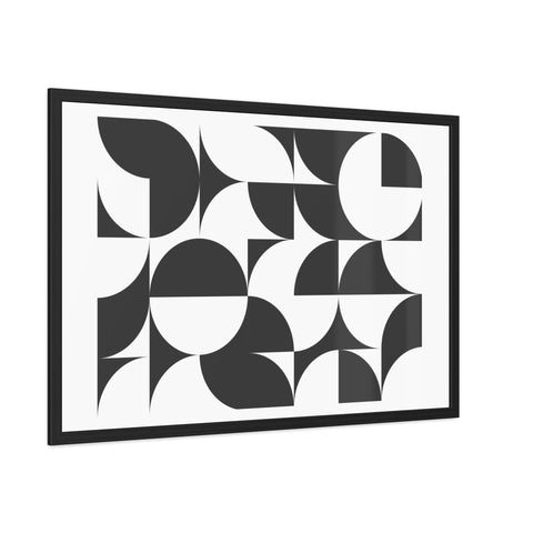 Horizon Grid 3 - Modern Geometric Framed Poster for Stylish Home Decor