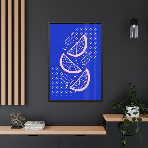 When life gives you lemons 2 - Citrus Slice Framed Poster - Fresh Fruit Wall Art for Kitchen Decor