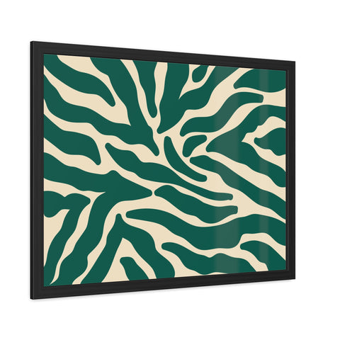 Mer 3 - Abstract Zebra Print Framed Poster - Modern Wall Art for Home Décor