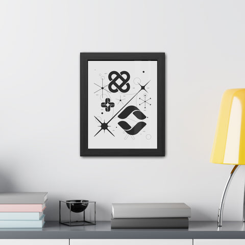 Gridlock 2 - Modern Abstract Framed Posters - Minimalist Wall Art for Home Decor