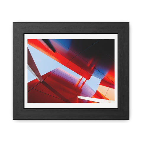 Red Architecture - Modern Framed Art Posters - Abstract Red Architecture Wall Decor
