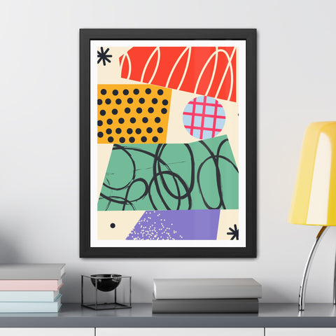 Kurian 10 - Abstract Geometric Framed Posters for Modern Decor | Vibrant Wall Art