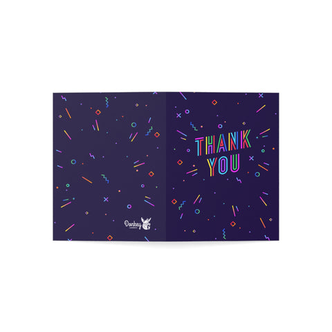 Thank you (Neon Fireworks) - Greeting Card