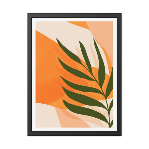 Agora 4 - Tropical Leaf Framed Poster | Modern Wall Art for Home Decor