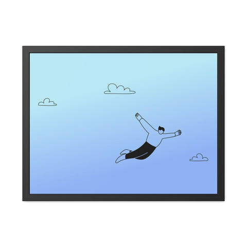 Falling for you - Dreamy Freedom Framed Poster - Inspirational Art for Home Decor