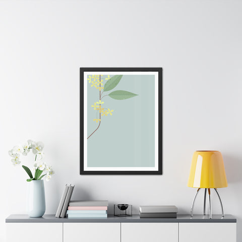 Botanical Gradual 1 - Framed Poster - Elegant Floral Art for Home Décor