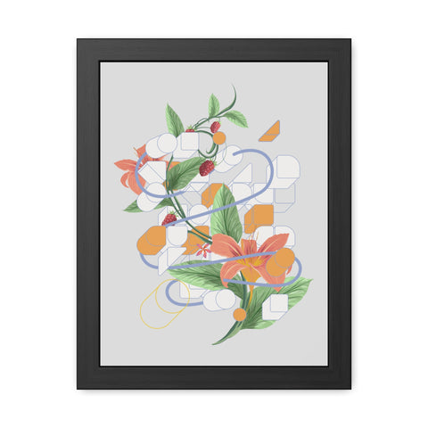 Lavish 3 - Floral Abstract Framed Poster - Modern Art for Home Decor
