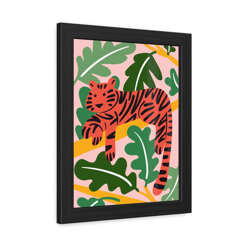 Amazon 1 - Tropical Tiger Framed Poster - Colorful Wall Art for Jungle Lovers