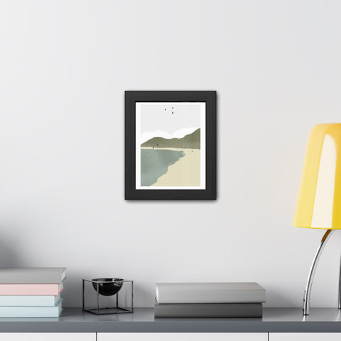 North 1 - Modern Coastal Framed Poster - Minimalist Beach Wall Art