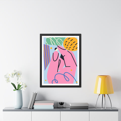 Kurian 8 - Abstract Hand Framed Poster - Modern Art for Home Décor