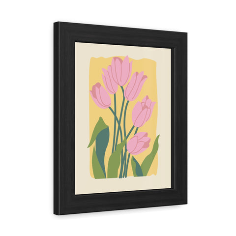 Flowers 3 - Blossoming Tulips Framed Poster - Modern Floral Wall Art