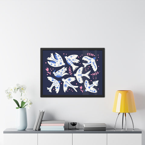 White Doves - Framed Print