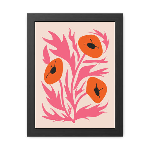 Marinda 3 - Vibrant Floral Framed Poster - Modern Art Print for Home Decor