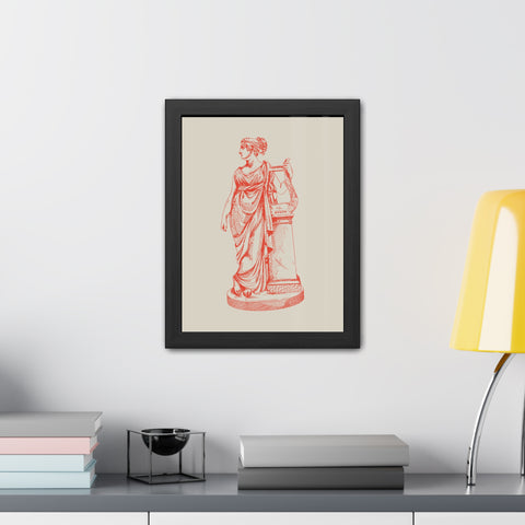 Greeked Out 2 - Elegant Greek Statue Framed Poster Art - Classic Home Decor