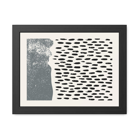 Ink Stamp 6 - Modern Abstract Framed Poster - Minimalist Wall Art for Home Decor