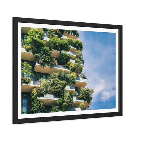 Green Urban - Eco-Friendly Framed Poster - Urban Oasis Greenery Wall Art