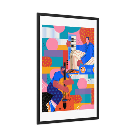 Musicana 1 - Vibrant Musical Framed Posters - Colorful Wall Art for Music Lovers