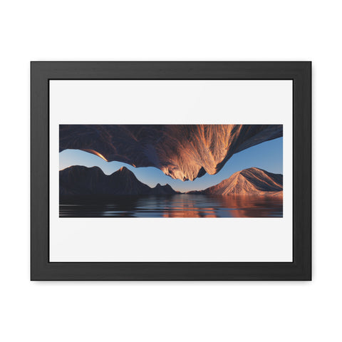 Rock Formation 3 - Stunning Landscape Framed Poster | Abstract Mountain Reflection Wall Art