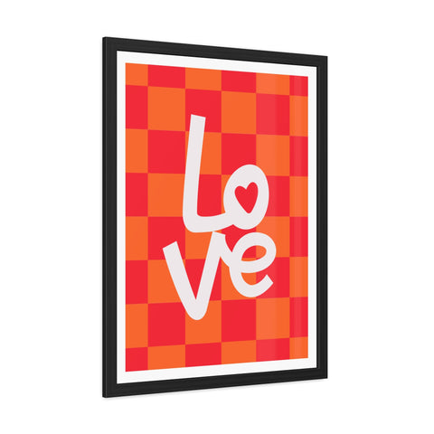 Lovin' 4 - Love Checkered Framed Poster - Perfect Wall Art for Home Decor & Gifts