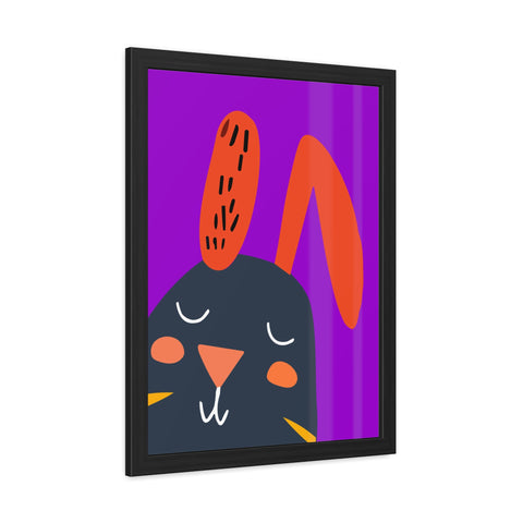 Childrana 4 - Whimsical Bunny Framed Poster - Playful Home Decor for Kids' Rooms
