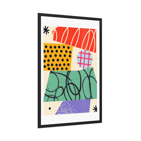 Kurian 10 - Abstract Geometric Framed Posters for Modern Decor | Vibrant Wall Art