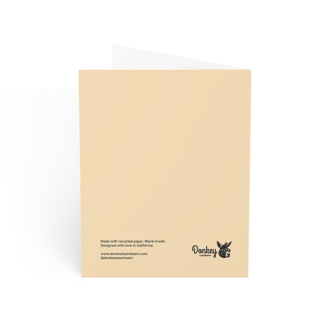 “I Have Stability, Ability to Stab” Penguin Greeting Card – Humorous Greeting Card - Illustrated, Funny, Snarky, Modern