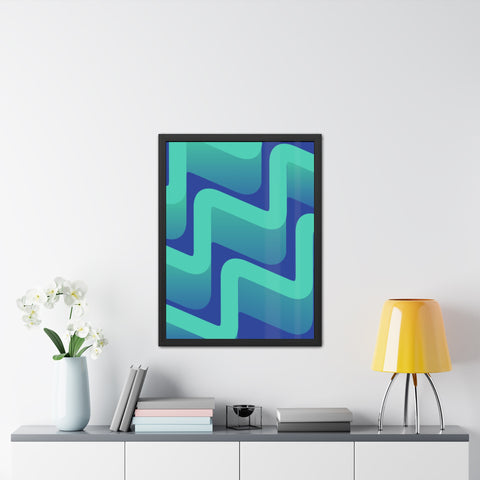 Abstractica 3 - Abstract Waves Framed Poster | Modern Home Decor | Vibrant Wall Art