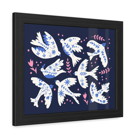 White Doves - Framed Print