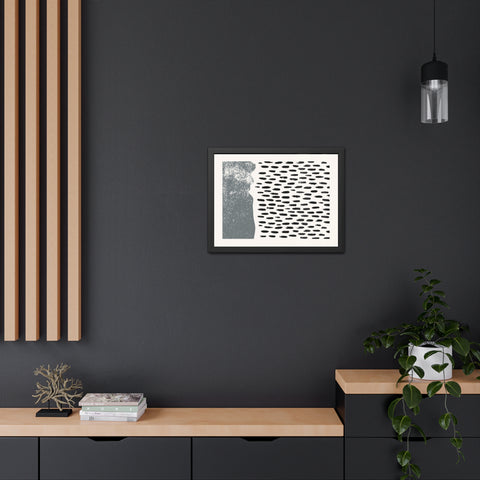 Ink Stamp 6 - Modern Abstract Framed Poster - Minimalist Wall Art for Home Decor