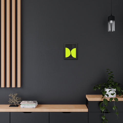 Modernica 4 - Modern Minimalist Framed Poster - Bold Green Abstract Art