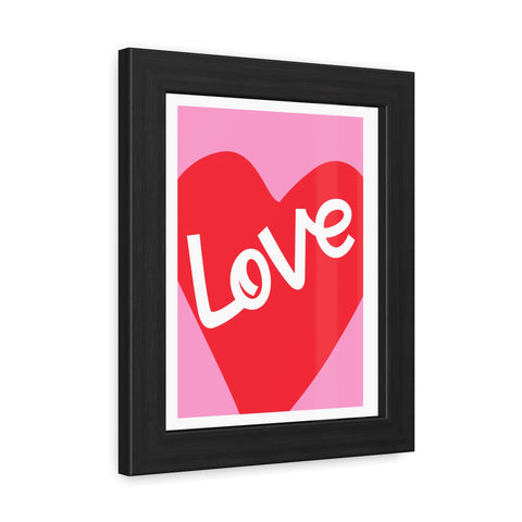 Lovin' - Love Heart Wall Art - Framed Poster, Romantic Decor for Home & Special Occasions