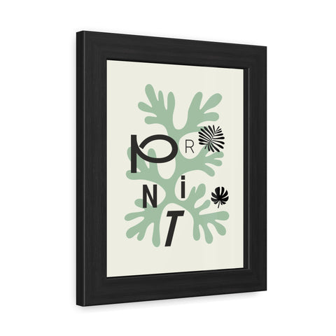 Just a Print - Modern Botanical Framed Poster – Stylish Home Decor with ‘PRINT’ Design