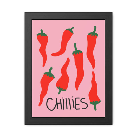 Spicy Chillies Framed Poster - Vibrant Kitchen Wall Art