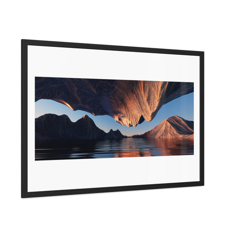 Rock Formation 3 - Stunning Landscape Framed Poster | Abstract Mountain Reflection Wall Art