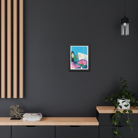 Ericsson 2 - Vibrant Framed Poster Art – Colorful Abstract Landscape