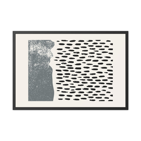 Ink Stamp 6 - Modern Abstract Framed Poster - Minimalist Wall Art for Home Decor