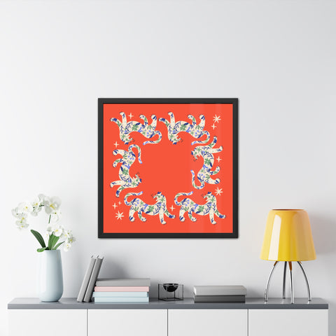 Circus Act 3 - Colorful Animal Framed Poster | Playful Wall Art for Animal Lovers