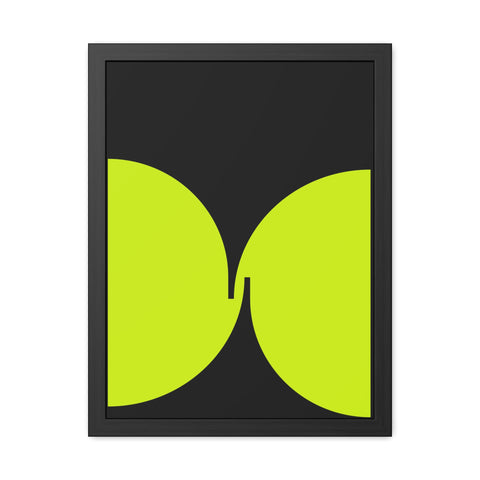 Modernica 4 - Modern Minimalist Framed Poster - Bold Green Abstract Art