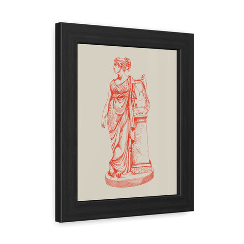 Greeked Out 2 - Elegant Greek Statue Framed Poster Art - Classic Home Decor