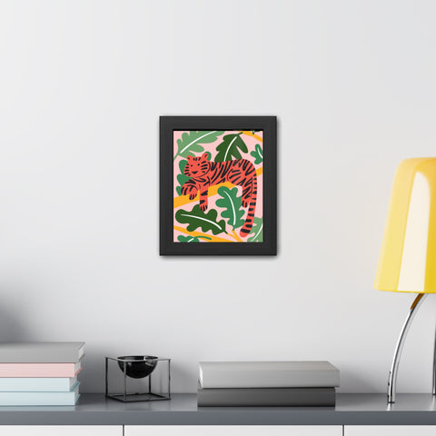 Amazon 1 - Tropical Tiger Framed Poster - Colorful Wall Art for Jungle Lovers