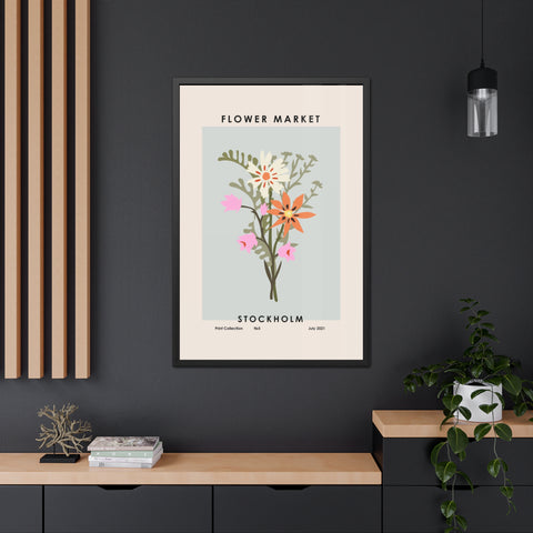 Flower Market - Stockholm - Botanical Framed Poster - Flower Market Stockholm Art Print