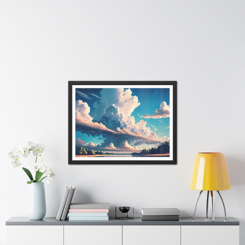 Cloudscape - Serene Landscape Framed Poster - Ideal for Home Decor & Gifting