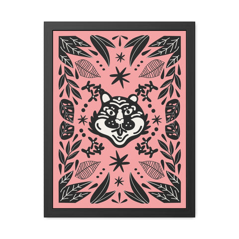 Mirror 3 - Whimsical Wolf Framed Poster - Playful Nature-Inspired Wall Art