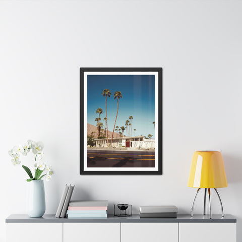 Palm Springs 2 - Vintage Palm Tree Framed Poster - Mid-Century Modern Wall Art
