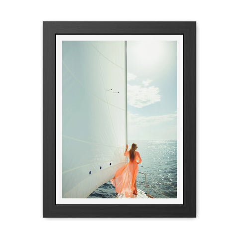 On the boat 1 - Sailing Dream Framed Poster - Nautical Wall Art for Ocean Lovers